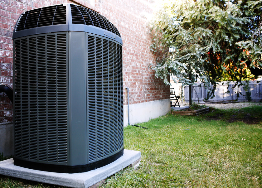 Outdoor unit for a split system heat pump
