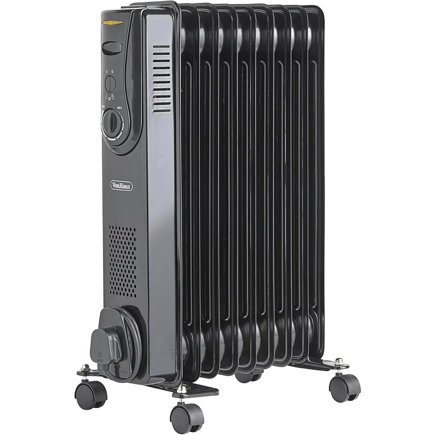 VonHaus Oil Filled Radiator – Black