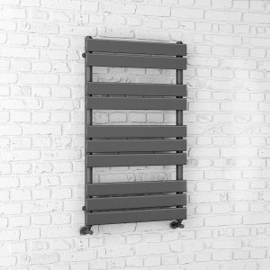 iBathUK Anthracite Flat Panel Heated Towel Rail Radiators