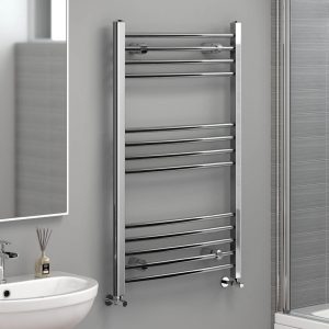 iBathUK Chrome Straight Heated Towel Rail Radiators