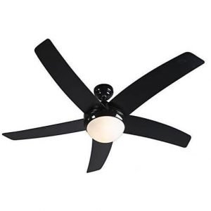 QAZQA Modern Ceiling Fan with Light and Remote Control