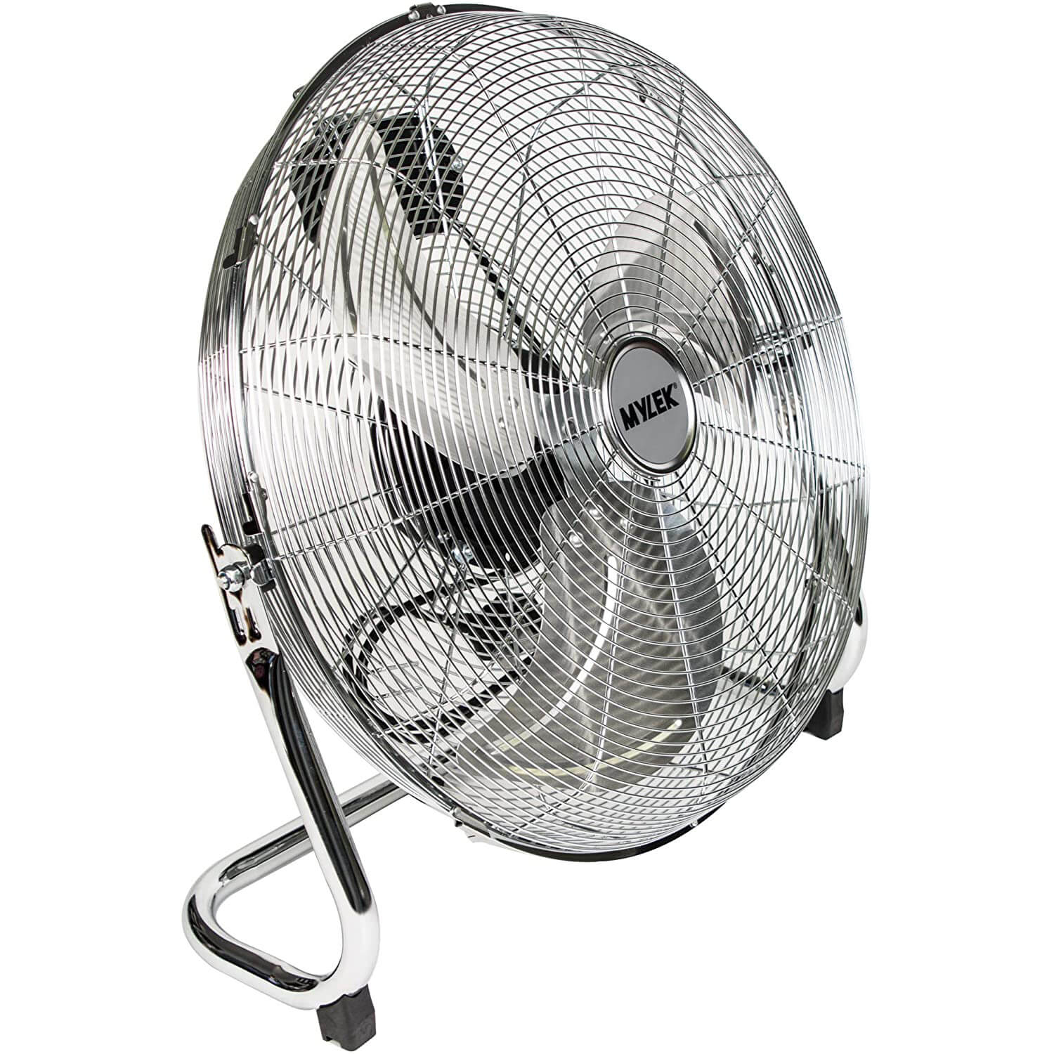 MYLEK 18″ High Velocity Floor Fan Chrome Cool Cold Air Circulator