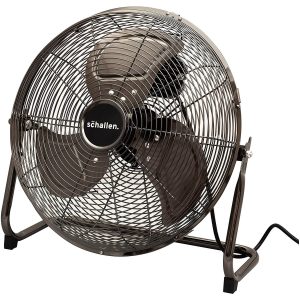 Schallen Gunmetal Grey Black Metal High Velocity Cold Air Circulator Adjustable Floor Fan
