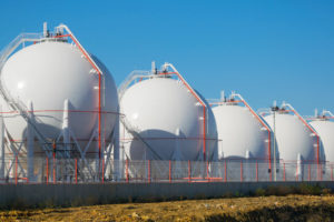 Liquefied petroleum gas (LPG) storage tanks