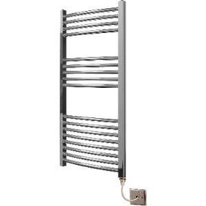Chrome Curved Electric Heated Towel Rail 500x1000mm