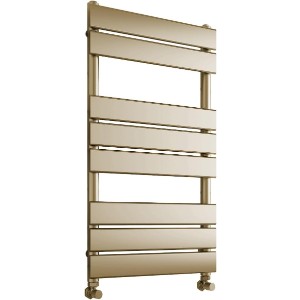 Richmond Heated Towel Rail Flat Panel Brushed Brass