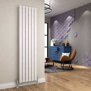ELEGANT White Double Flat Panel Vertical Radiator 1800x452mm
