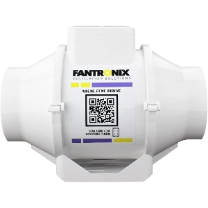 Fantronix 100mm Inline Extractor Fan