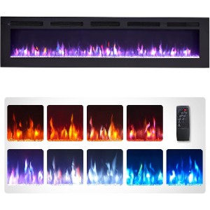FlameKo Avena 50 Inch Slim Frame Electric Fireplace