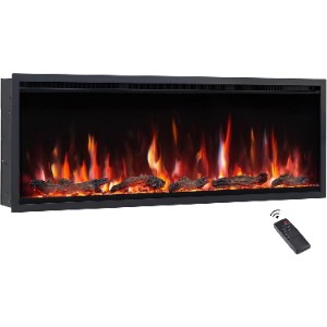 FlameKo Wilton 70 Inch Wall Mounted Electric Fireplace
