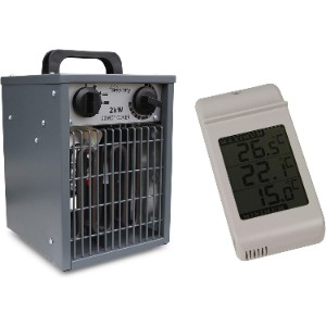 Simplicity 2kW Greenhouse Fan Heater with Digital Thermometer