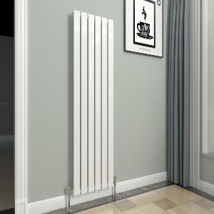 GY Bath White Flat Panel Vertical Radiator 1600x408mm