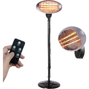 Heatlab 2KW IPX4 FreeStanding Infrared Electric Garden Outdoor Patio Heater