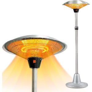 Oypla Electrical 2KW Quartz Free Standing Outdoor Electric Garden Patio Heater