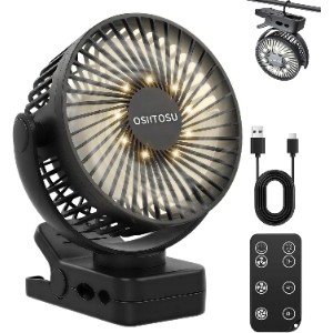 12000mAh Rechargeable Clip On USB Fan
