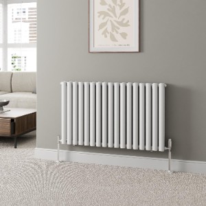 DuraTherm 600x1020mm White Horizontal Double Flat Panel Radiator