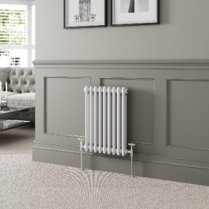 DuraTherm 600x425mm White Traditional Colosseum Cast Iron Style Radiator