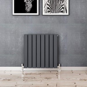 ELEGANT 600x600mm Anthracite Horizontal Single Flat Panel Radiator