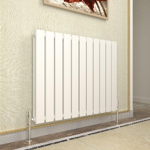 GY Bath 600x748mm White Horizontal Double Flat Panel Radiator