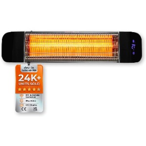Devola 2000W IP65 WiFi infrared patio heater wall mounted
