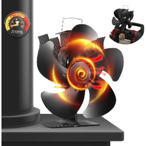 Xmasneed 5-Blade Log Burner Stove Fan silent operation