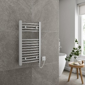 DuraTherm electric heated towel rail 700x400mm