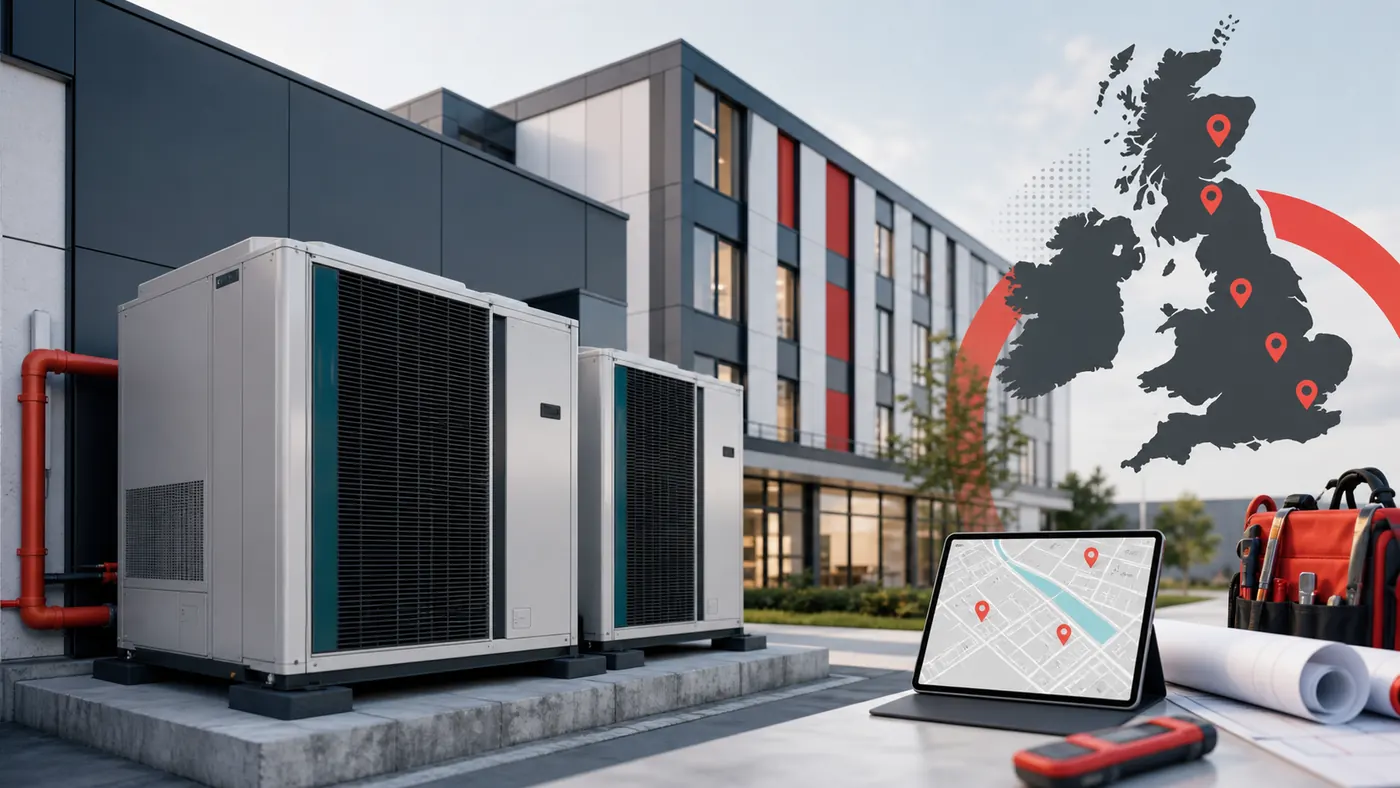Commercial heat pump units with local coverage planning for heat pump services in Marazion